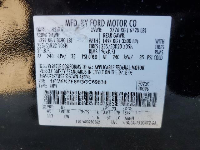 Photo 14 from auction – 2016 FORD EXPLORER L with VIN 1FM5K7F89GGC69634