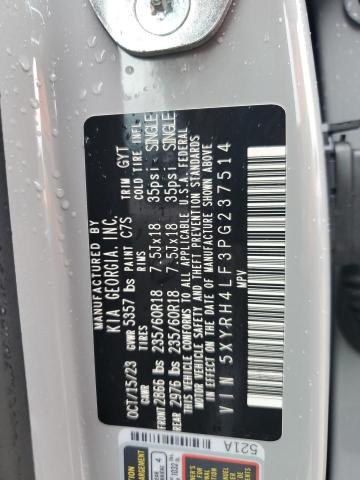 Photo 14 from auction – 2023 KIA SORENTO EX with VIN 5XYRH4LF3PG237514