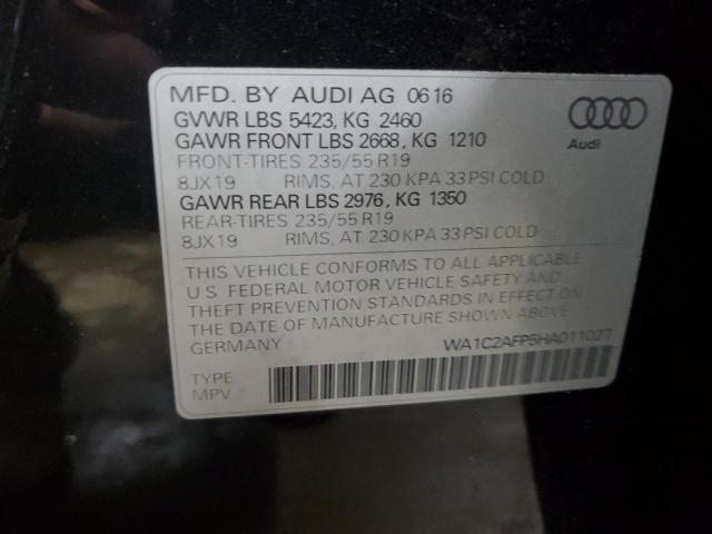 Photo 14 from auction – 2017 AUDI Q5 PREMIUM with VIN WA1C2AFP5HA011027