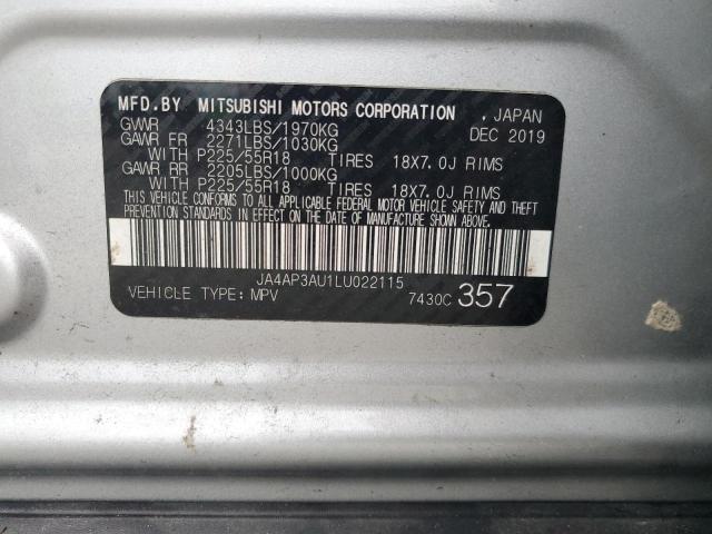 Photo 14 from auction – 2020 MITSUBISHI OUTLANDER with VIN JA4AP3AU1LU022115