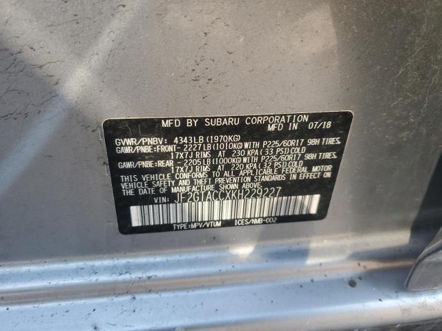 Photo 14 from auction – 2019 SUBARU CROSSTREK with VIN JF2GTACCXKH229227