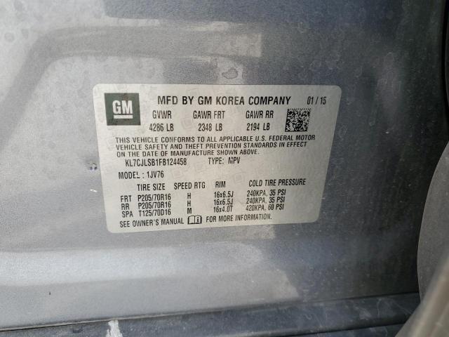Photo 14 from auction – 2015 CHEVROLET TRAX 1LT with VIN KL7CJLSB1FB124458