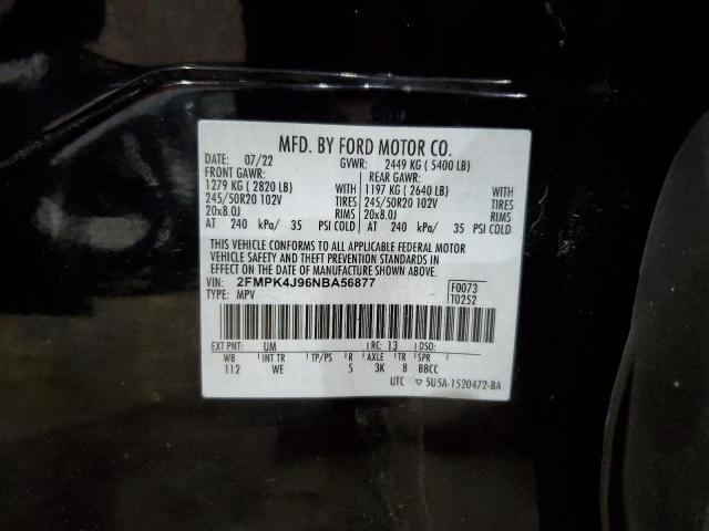 Photo 14 from auction – 2022 FORD EDGE SEL with VIN 2FMPK4J96NBA56877