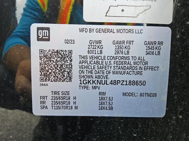 Photo 14 from auction – 2023 GMC ACADIA SLT with VIN 1GKKNUL48PZ188650