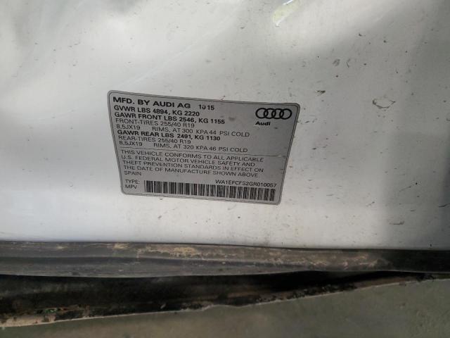 Photo 14 from auction – 2016 AUDI Q3 PREMIUM with VIN WA1EFCFS2GR010057