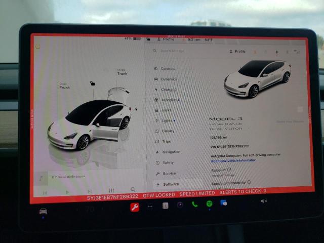 Photo 9 from auction – 2022 TESLA MODEL 3 with VIN 5YJ3E1EB7NF289322