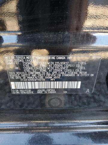 Photo 14 from auction – 2012 TOYOTA RAV4 with VIN 2T3ZF4DV6CW148799