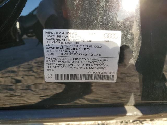 Photo 14 from auction – 2017 AUDI Q3 PREMIUM with VIN WA1BCCFS9HR015219