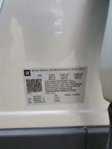 Photo 14 from auction – 2021 CHEVROLET EQUINOX LT with VIN 3GNAXKEV0MS137641