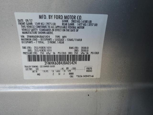 Photo 14 from auction – 2018 FORD FLEX LIMIT with VIN 2FMHK6D84JBA05424