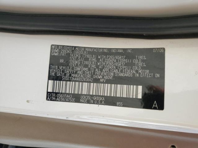 Photo 14 from auction – 2006 TOYOTA SEQUOIA SR with VIN 5TDZT34A46S283642