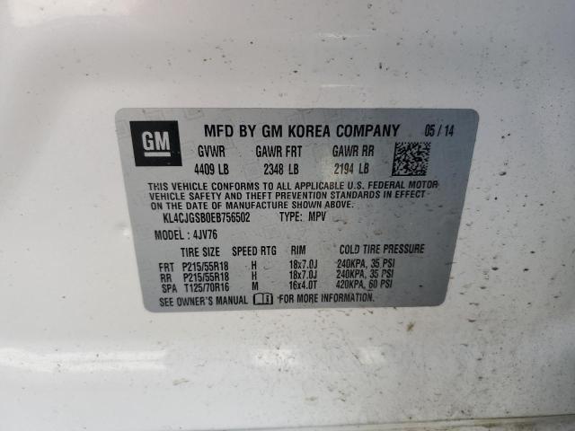 Photo 14 from auction – 2014 BUICK ENCORE with VIN KL4CJGSB0EB756502