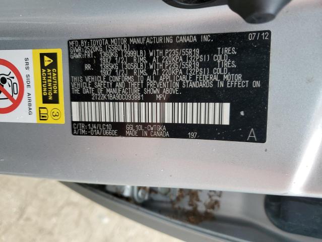 Photo 14 from auction – 2013 LEXUS RX 350 with VIN 2T2ZK1BA9DC093881