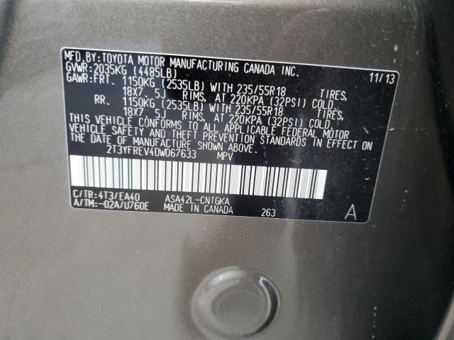 Photo 14 from auction – 2013 TOYOTA RAV4 LIMIT with VIN 2T3YFREV4DW067633