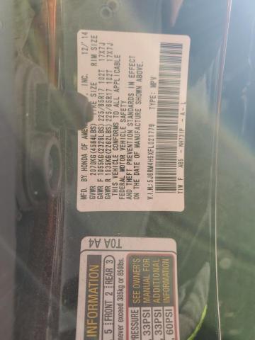Photo 14 from auction – 2015 HONDA CR-V EX with VIN 5J6RM4H5XFL021779