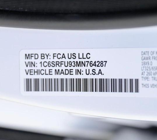 Photo 10 from auction – 2021 RAM 1500 TRX with VIN 1C6SRFU93MN764287