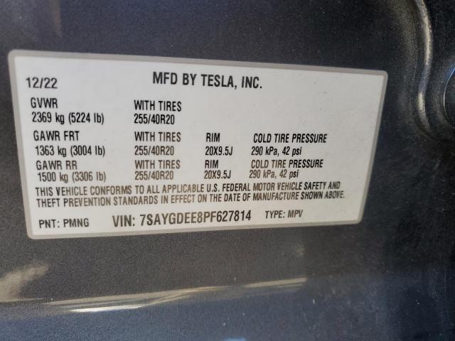 Photo 14 from auction – 2023 TESLA MODEL Y with VIN 7SAYGDEE8PF627814