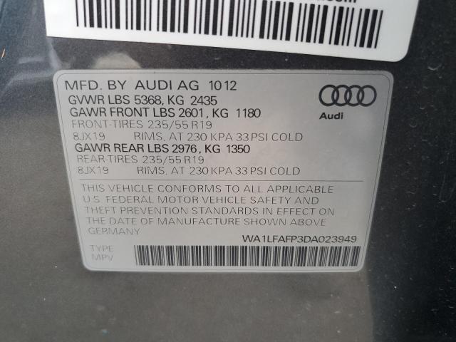 Photo 14 from auction – 2013 AUDI Q5 PREMIUM with VIN WA1LFAFP3DA023949