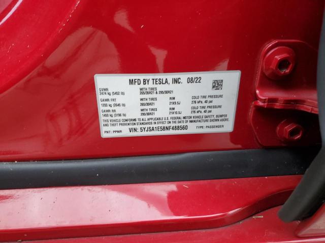 Photo 14 from auction – 2022 TESLA MODEL S with VIN 5YJSA1E58NF488560