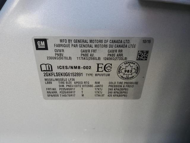 Photo 14 from auction – 2016 GMC TERRAIN SL with VIN 2GKFLSEK0G6152891