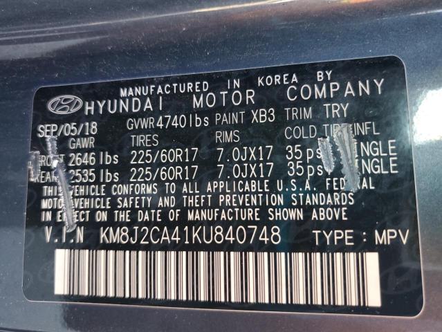 Photo 14 from auction – 2019 HYUNDAI TUCSON SE with VIN KM8J2CA41KU840748