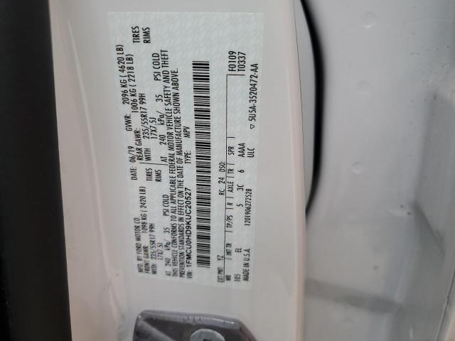 Photo 14 from auction – 2019 FORD ESCAPE SEL with VIN 1FMCU0HD9KUC20527