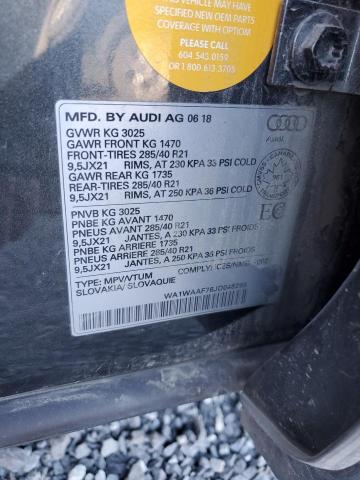 Photo 14 from auction – 2018 AUDI Q7 TECHNIK with VIN WA1WAAF76JD048298