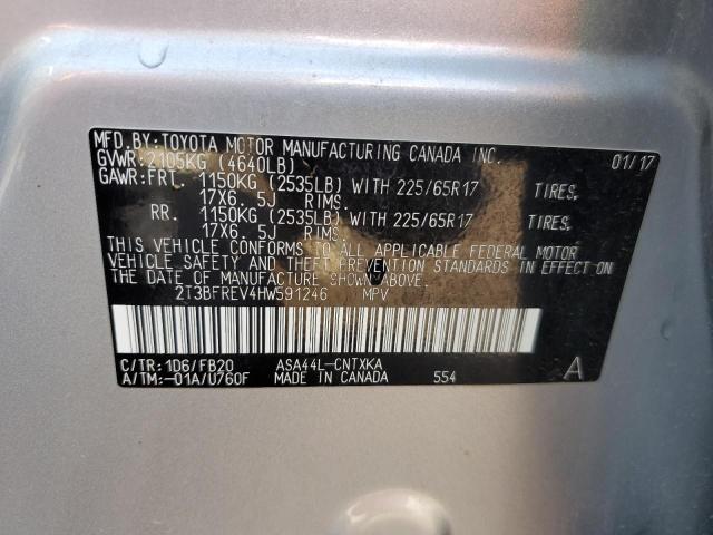 Photo 14 from auction – 2017 TOYOTA RAV4 LE with VIN 2T3BFREV4HW591246