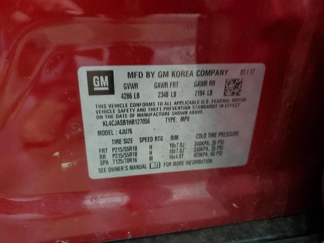 Photo 14 from auction – 2017 BUICK ENCORE PRE with VIN KL4CJASB1HB127056