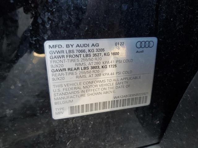 Photo 14 from auction – 2022 AUDI E-TRON SPO with VIN WA12ABGE8NB022921