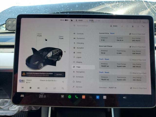 Photo 9 from auction – 2020 TESLA MODEL 3 with VIN 5YJ3E1EA4LF797915