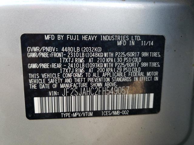 Photo 14 from auction – 2015 SUBARU FORESTER 2 with VIN JF2SJAHC2FH549057