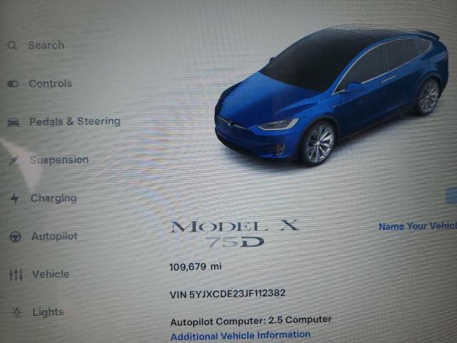 Photo 9 from auction – 2018 TESLA MODEL X with VIN 5YJXCDE23JF112382