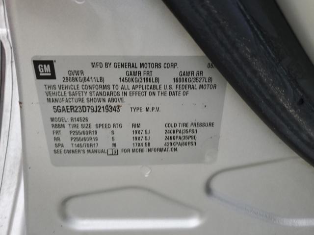 Photo 14 from auction – 2009 BUICK ENCLAVE CX with VIN 5GAER23D79J219343
