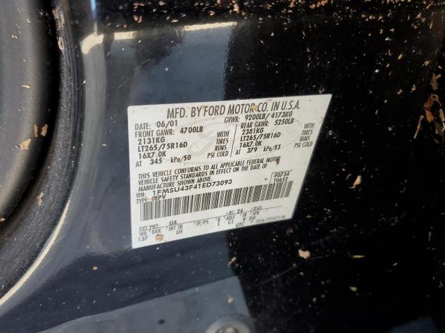 Photo 14 from auction – 2001 FORD EXCURSION with VIN 1FMSU43F41ED73093