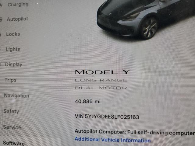 صورة رقم 9 من المزاد - 2020 TESLA MODEL Y مع VIN 5YJYGDEE8LF025163