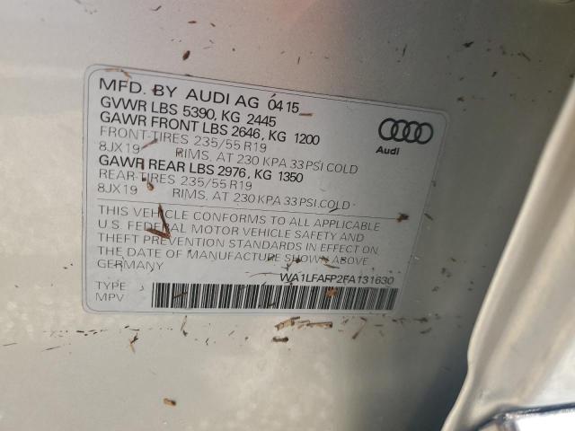 Photo 14 from auction – 2015 AUDI Q5 PREMIUM with VIN WA1LFAFP2FA131630