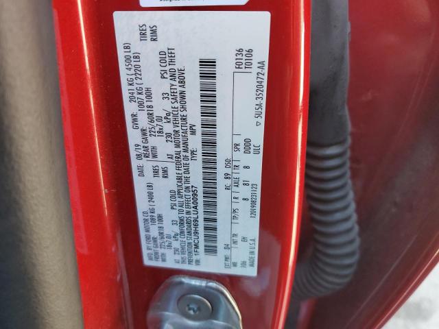 Photo 14 from auction – 2020 FORD ESCAPE SEL with VIN 1FMCU9H69LUA00957