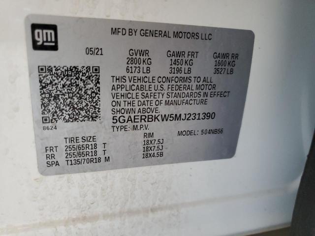 Photo 14 from auction – 2021 BUICK ENCLAVE ES with VIN 5GAERBKW5MJ231390