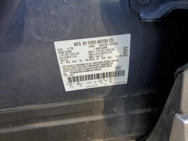 Photo 14 from auction – 2021 FORD EXPLORER X with VIN 1FMSK8DH4MGA15918
