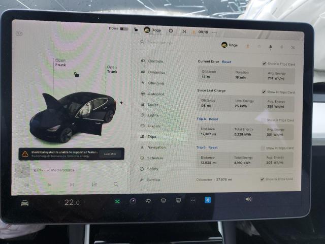 Photo 9 from auction – 2019 TESLA MODEL 3 with VIN 5YJ3E1EB1KF390531