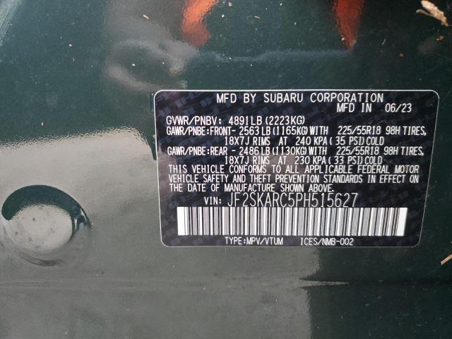 Foto 14 de la subasta – 2023 SUBARU FORESTER T con VIN JF2SKARC5PH515627