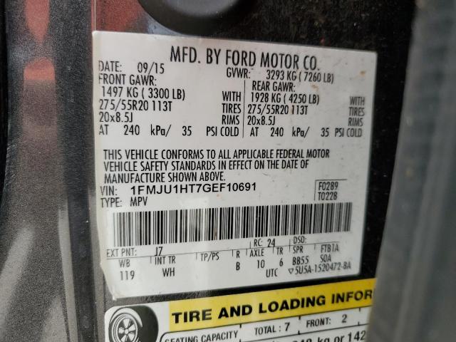 Photo 14 from auction – 2016 FORD EXPEDITION with VIN 1FMJU1HT7GEF10691