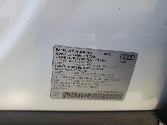 Photo 14 from auction – 2022 AUDI E-TRON SPO with VIN WA11AAGE9NB028216