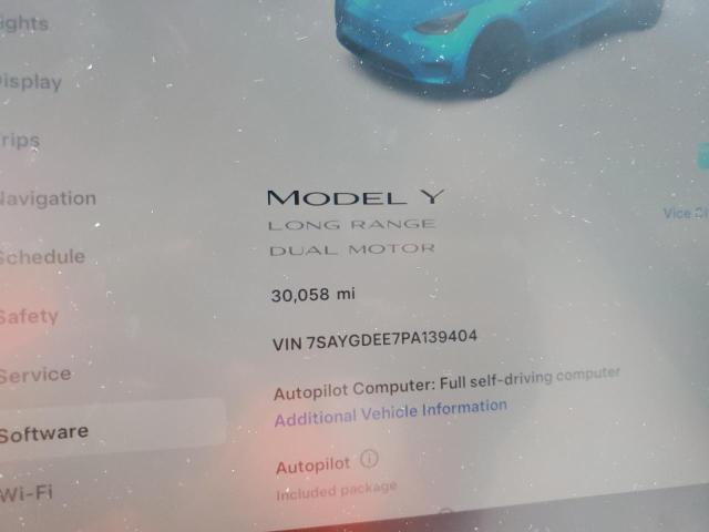 Photo 9 from auction – 2023 TESLA MODEL Y with VIN 7SAYGDEE7PA139404
