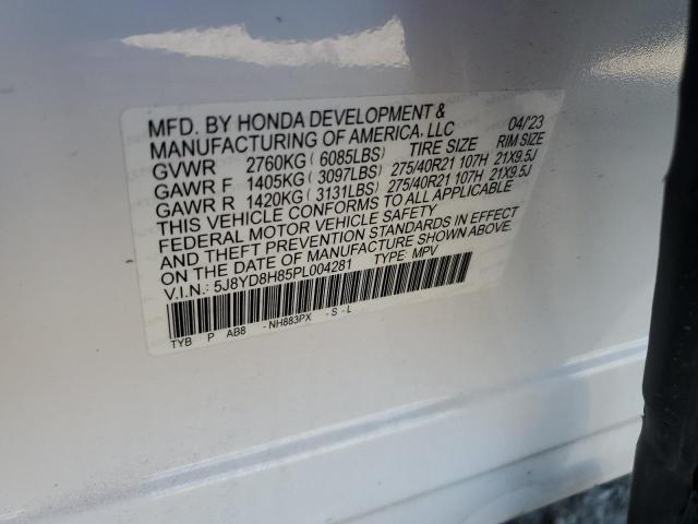 Photo 14 from auction – 2023 ACURA MDX TYPE S with VIN 5J8YD8H85PL004281