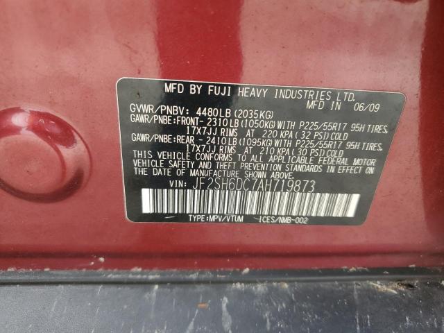 Photo 14 from auction – 2010 SUBARU FORESTER 2 with VIN JF2SH6DC7AH719873