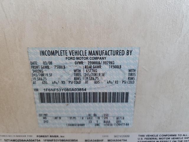 Photo 10 from auction – 2008 FORD F530 SUPER with VIN 1F6NF53Y080A03854