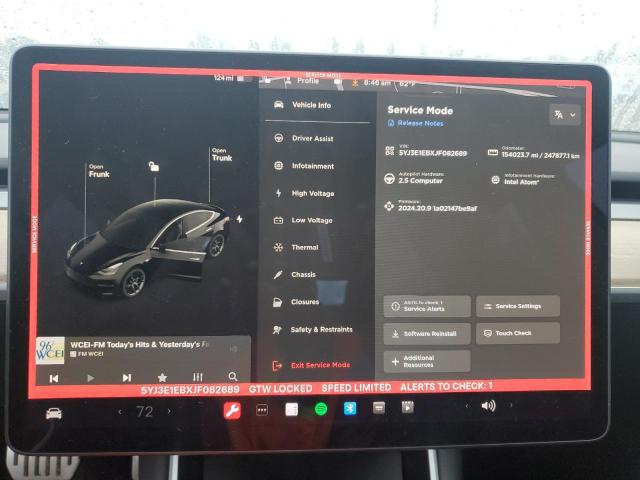 Photo 9 from auction – 2018 TESLA MODEL 3 with VIN 5YJ3E1EBXJF082689