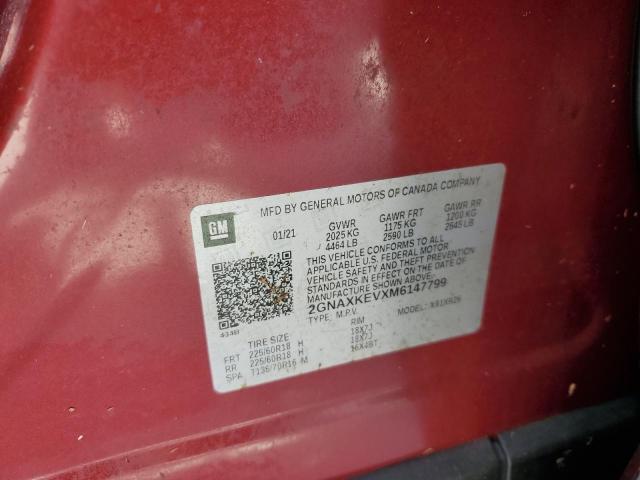 Photo 14 from auction – 2021 CHEVROLET EQUINOX LT with VIN 2GNAXKEVXM6147799